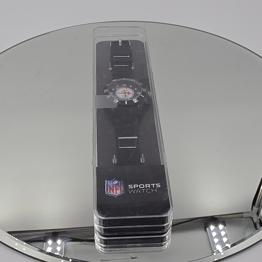 NFL Sparo Pittsburgh Steelers Watch Mens OS Black Good Analog Sports Wristwatch